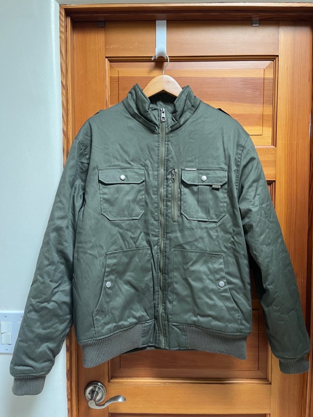 Marc Ecko Olive Green Bomber Jacket